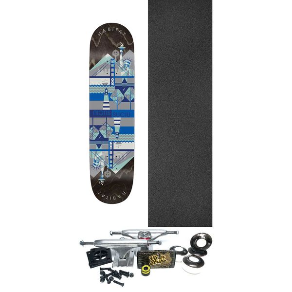 Habitat Skateboards Mark Suciu Continental Skateboard Deck - 8.37" x 32.1" - Complete Skateboard Bundle